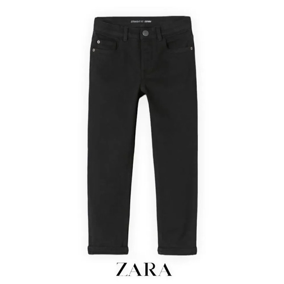 ZARA Kids | Black | STRAIGHT FIT JEANS - Picture 1 of 4